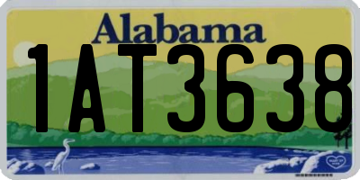 AL license plate 1AT3638