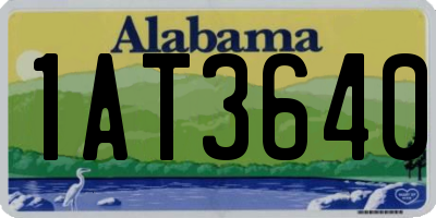 AL license plate 1AT3640