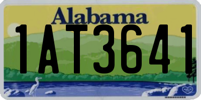 AL license plate 1AT3641