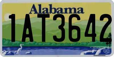 AL license plate 1AT3642