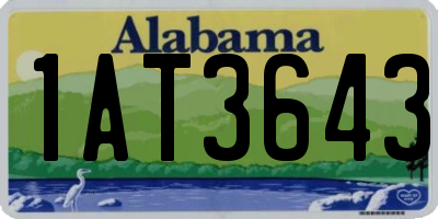 AL license plate 1AT3643