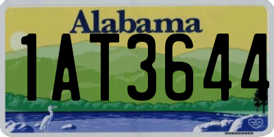 AL license plate 1AT3644