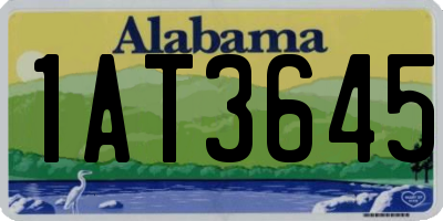 AL license plate 1AT3645