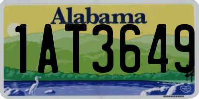 AL license plate 1AT3649