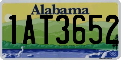 AL license plate 1AT3652
