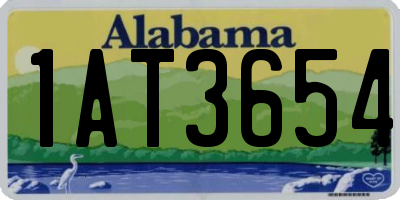 AL license plate 1AT3654