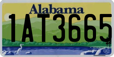 AL license plate 1AT3665