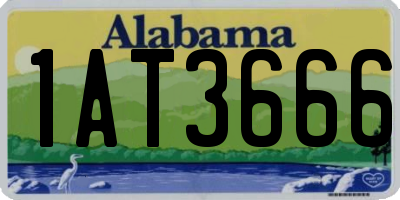 AL license plate 1AT3666