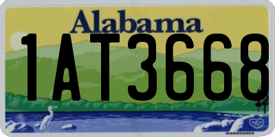 AL license plate 1AT3668