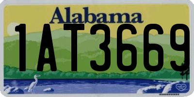 AL license plate 1AT3669