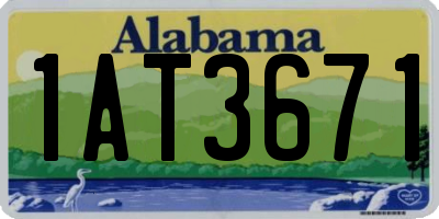 AL license plate 1AT3671