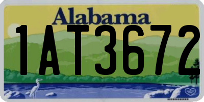 AL license plate 1AT3672