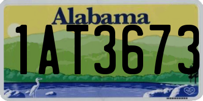 AL license plate 1AT3673