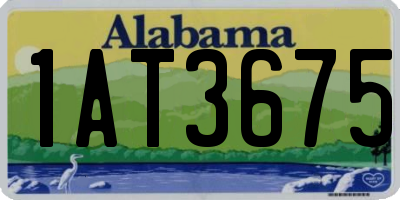 AL license plate 1AT3675