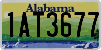 AL license plate 1AT3677