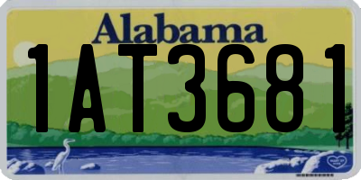 AL license plate 1AT3681