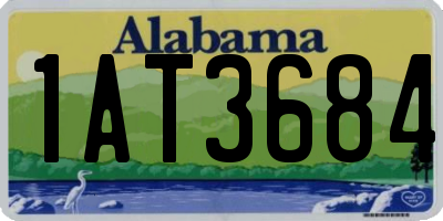 AL license plate 1AT3684