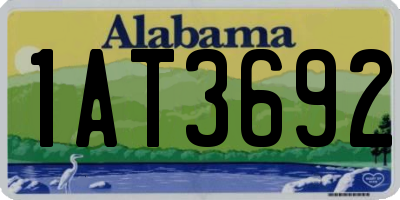 AL license plate 1AT3692