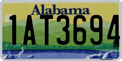 AL license plate 1AT3694