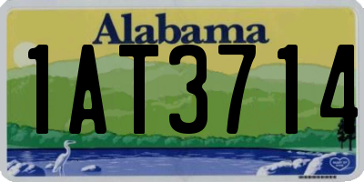 AL license plate 1AT3714