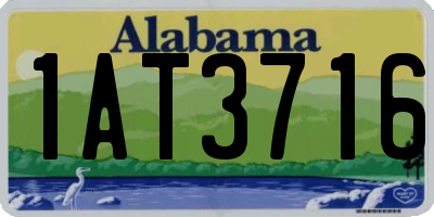 AL license plate 1AT3716