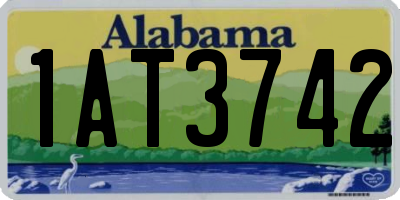 AL license plate 1AT3742