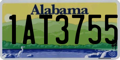 AL license plate 1AT3755