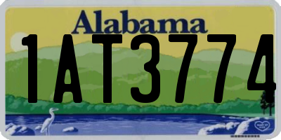 AL license plate 1AT3774