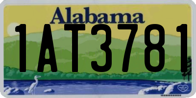 AL license plate 1AT3781