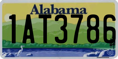 AL license plate 1AT3786