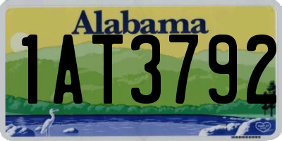 AL license plate 1AT3792