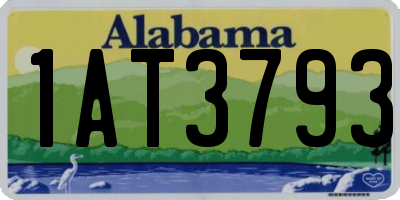 AL license plate 1AT3793