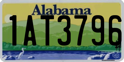 AL license plate 1AT3796