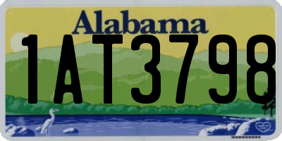 AL license plate 1AT3798