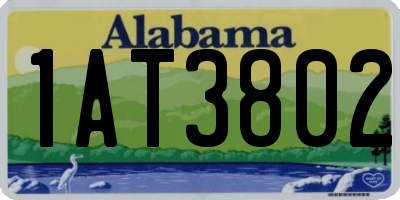 AL license plate 1AT3802