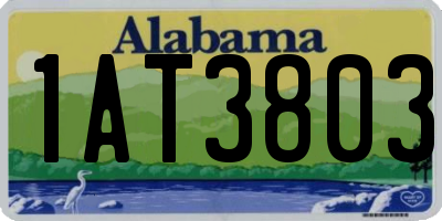 AL license plate 1AT3803