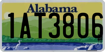 AL license plate 1AT3806