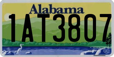 AL license plate 1AT3807