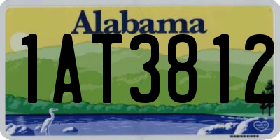 AL license plate 1AT3812