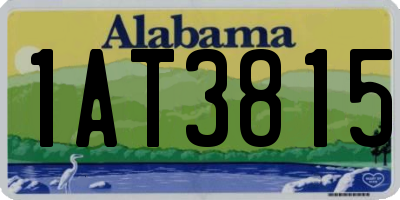 AL license plate 1AT3815