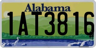 AL license plate 1AT3816