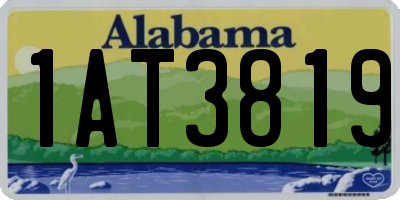 AL license plate 1AT3819