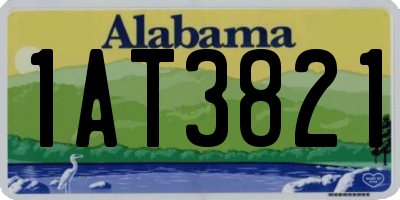 AL license plate 1AT3821