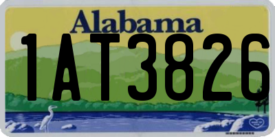 AL license plate 1AT3826
