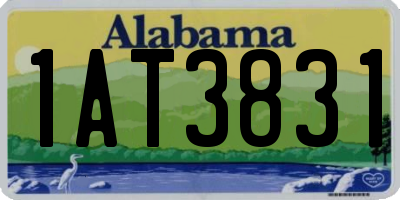 AL license plate 1AT3831