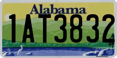 AL license plate 1AT3832