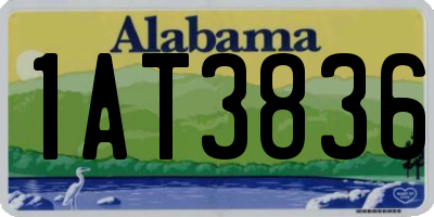 AL license plate 1AT3836