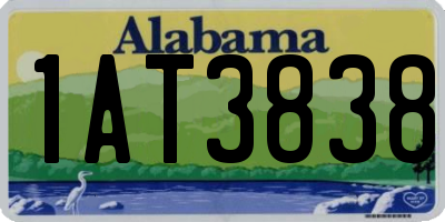 AL license plate 1AT3838