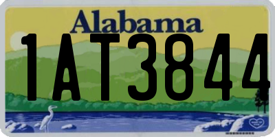 AL license plate 1AT3844