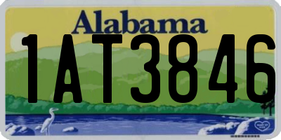 AL license plate 1AT3846